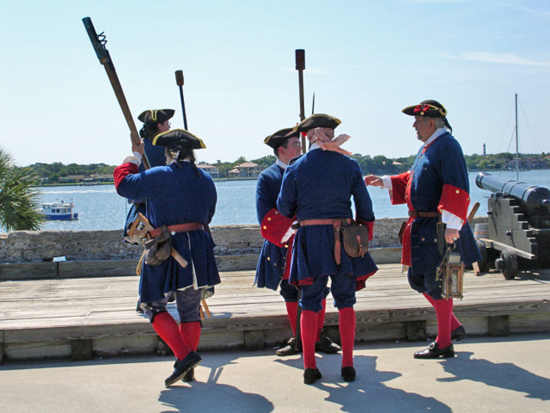 The Spanish soldiers arrive